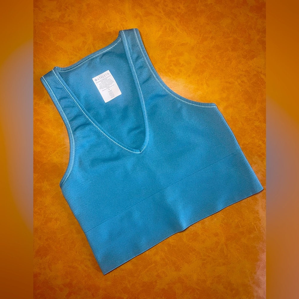 ATHLETA | Aurora Crop Rib Tank | S